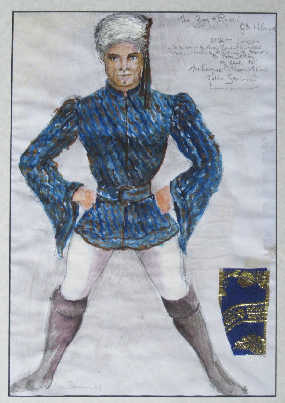 Alan Sievewright, Theatre/Ballet costume design, Russia theme, watercolour, 1997