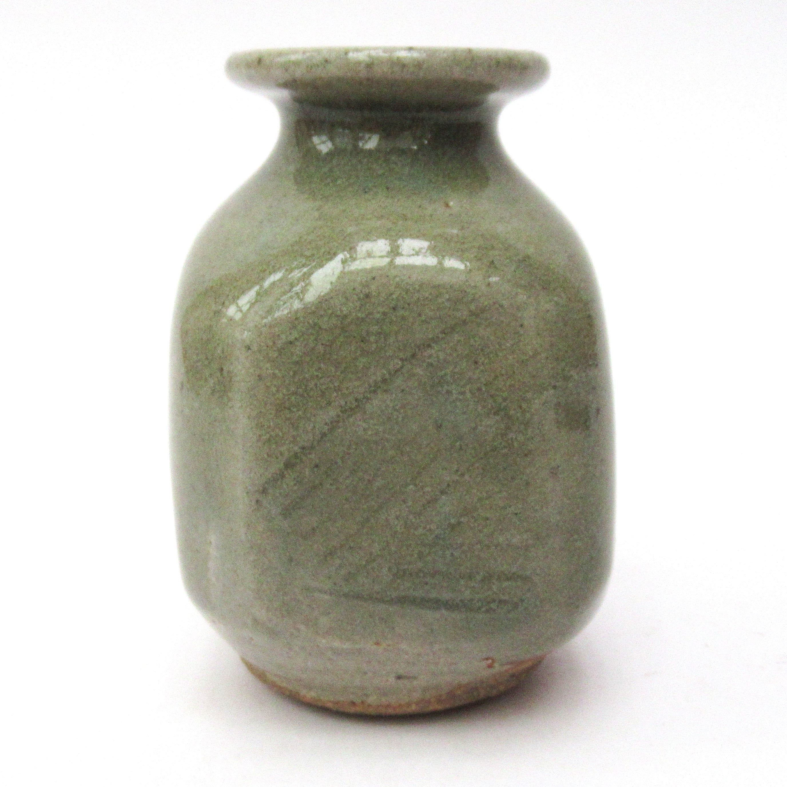 St Ives Pottery (Bernard Leach studio), stoneware bud vase, celadon glaze, c1970