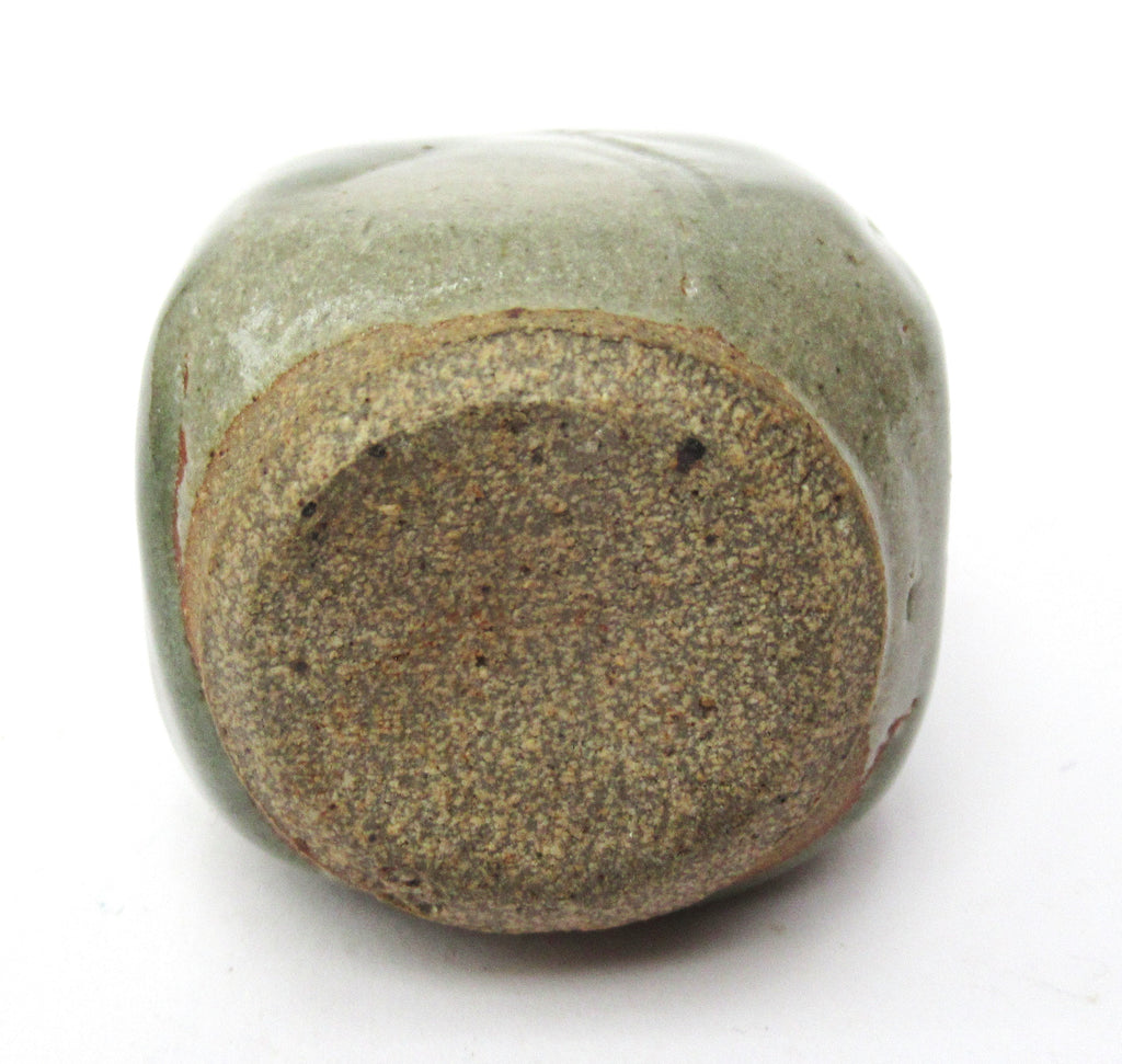 St Ives Pottery (Bernard Leach studio), stoneware bud vase, celadon glaze, c1970