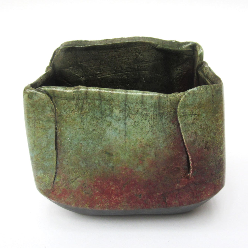 Stephen Murfitt, studio pottery raku fired handbulit vessel, c2000