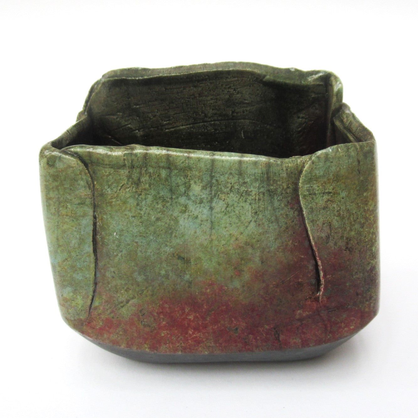 Stephen Murfitt, studio pottery raku fired handbulit vessel, c2000