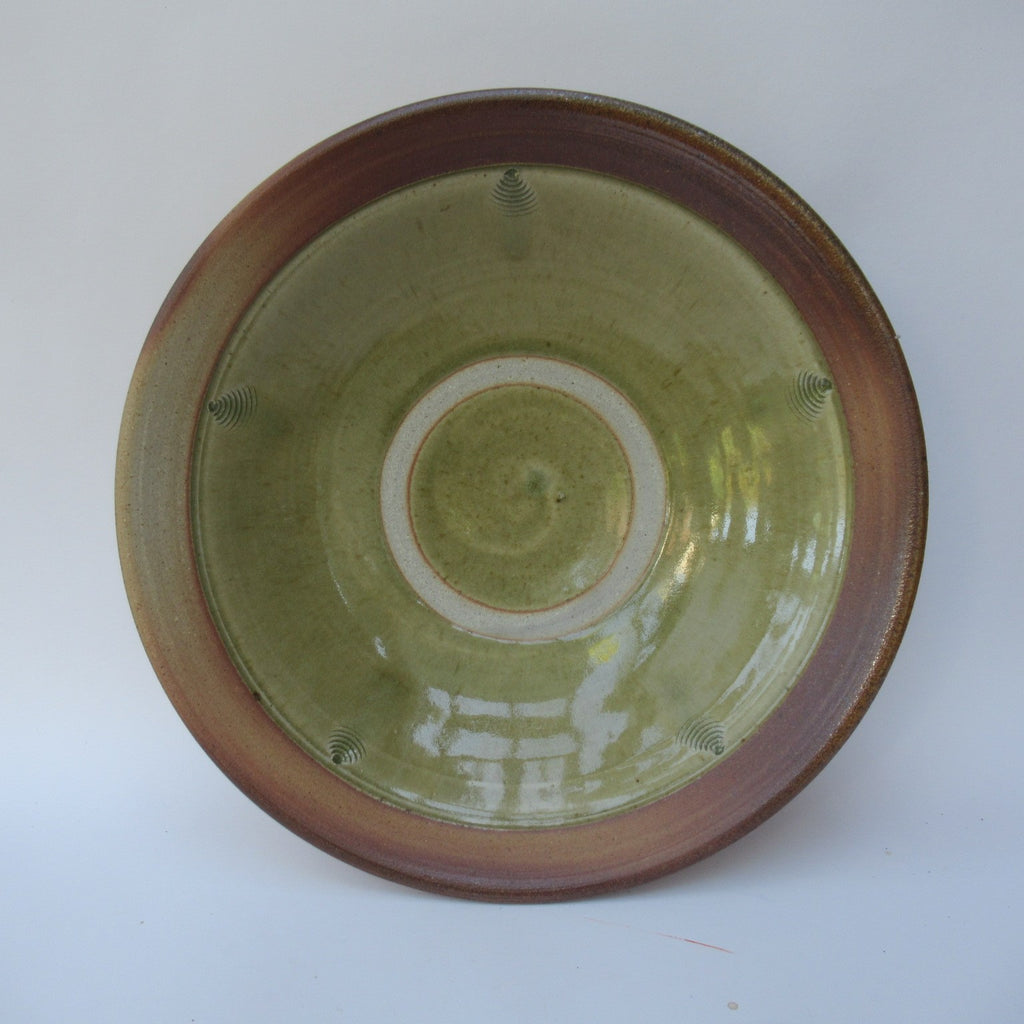 Stephen Parry, British studio pottery wood fired large stoneware bowl, c1990
