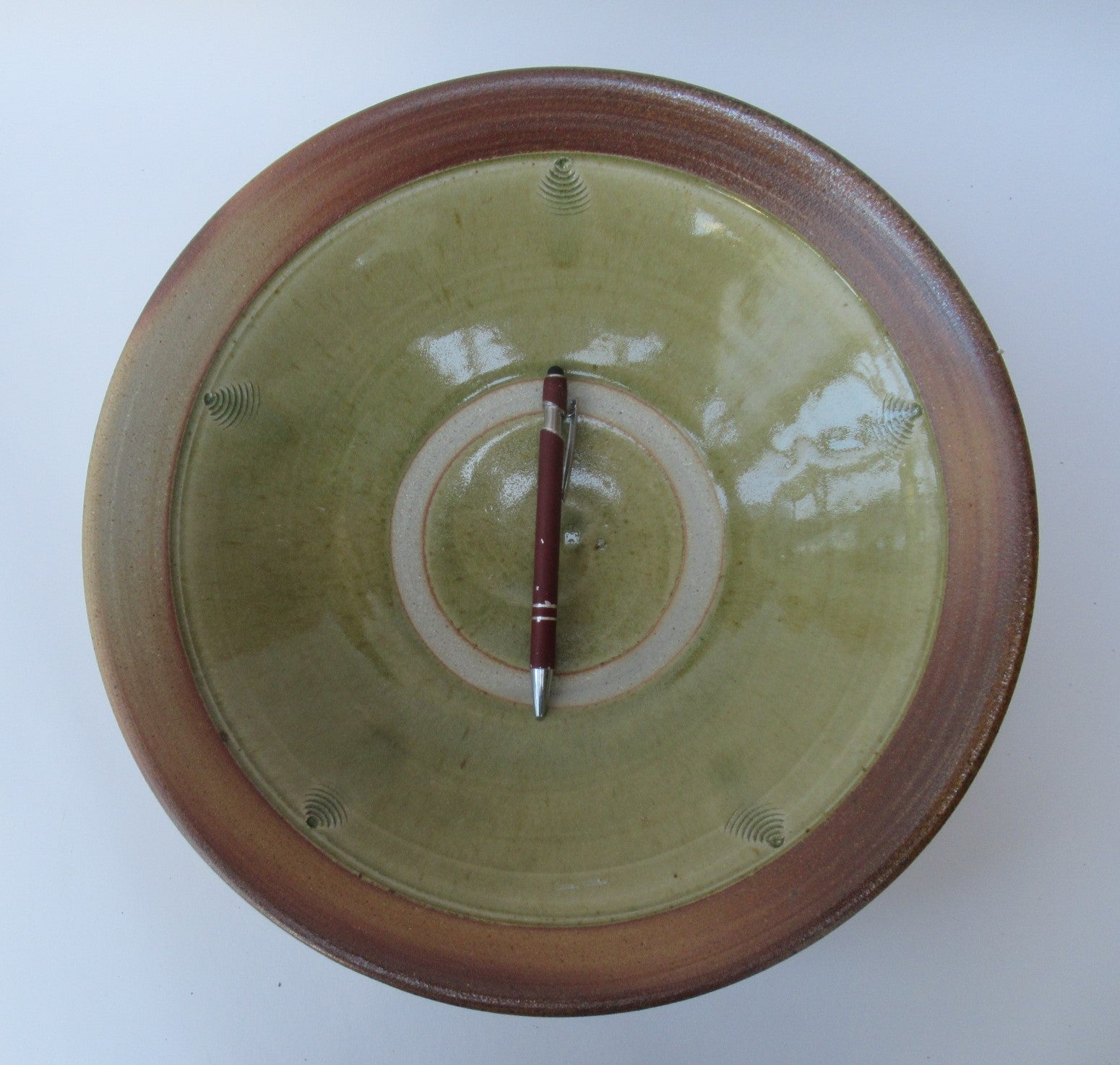Stephen Parry, British studio pottery wood fired large stoneware bowl, c1990