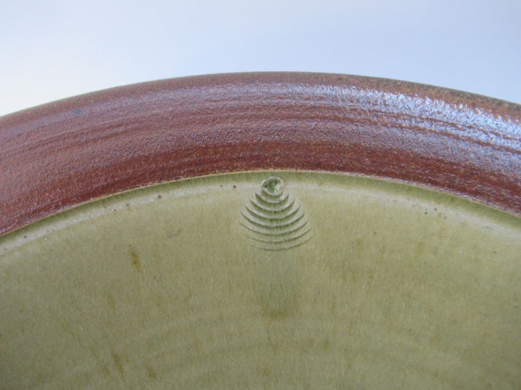 Stephen Parry, British studio pottery wood fired large stoneware bowl, c1990