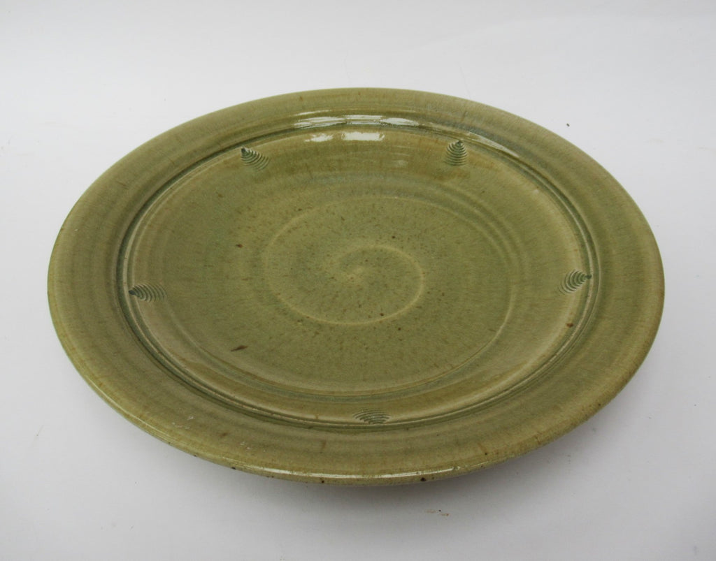 Stephen Parry, British studio pottery wood fired large shallow dish, c1990