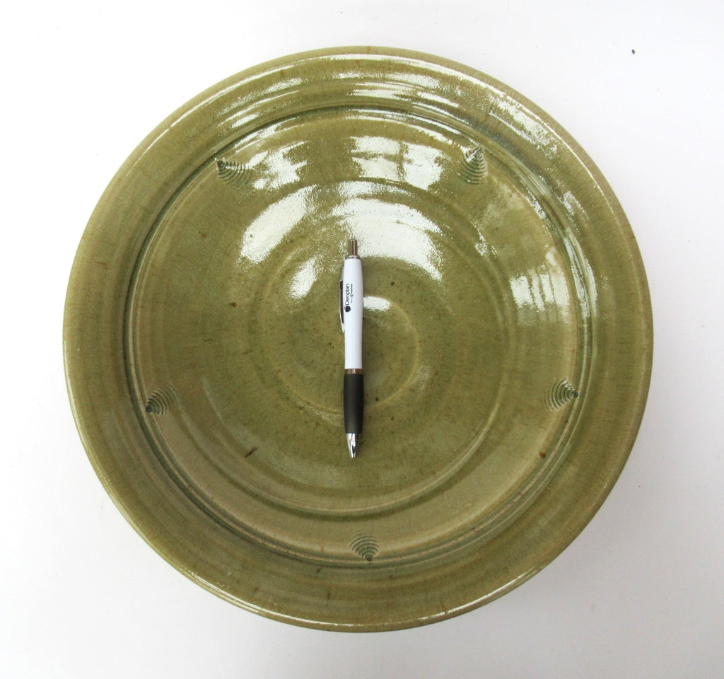 Stephen Parry, British studio pottery wood fired large shallow dish, c1990