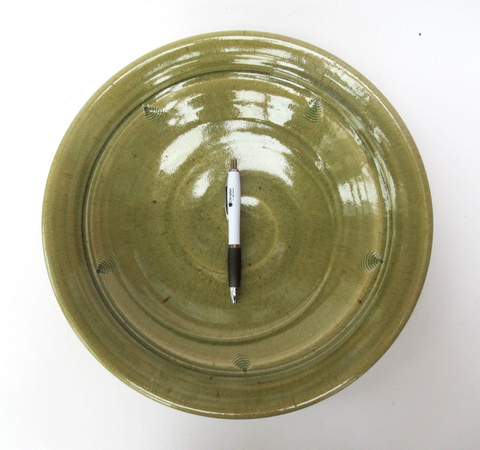 Stephen Parry, British studio pottery wood fired large shallow dish, c1990