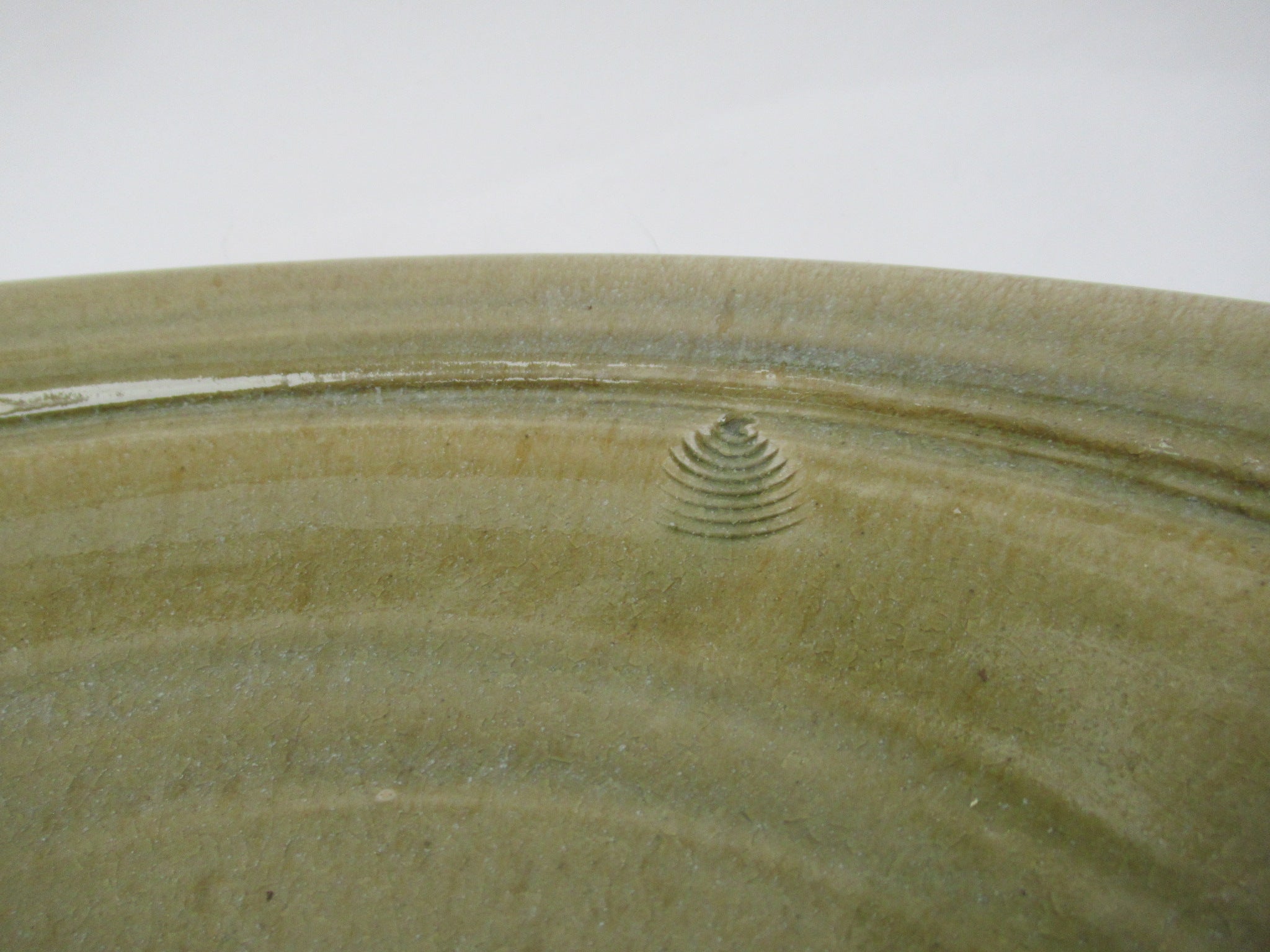 Stephen Parry, British studio pottery wood fired large shallow dish, c1990