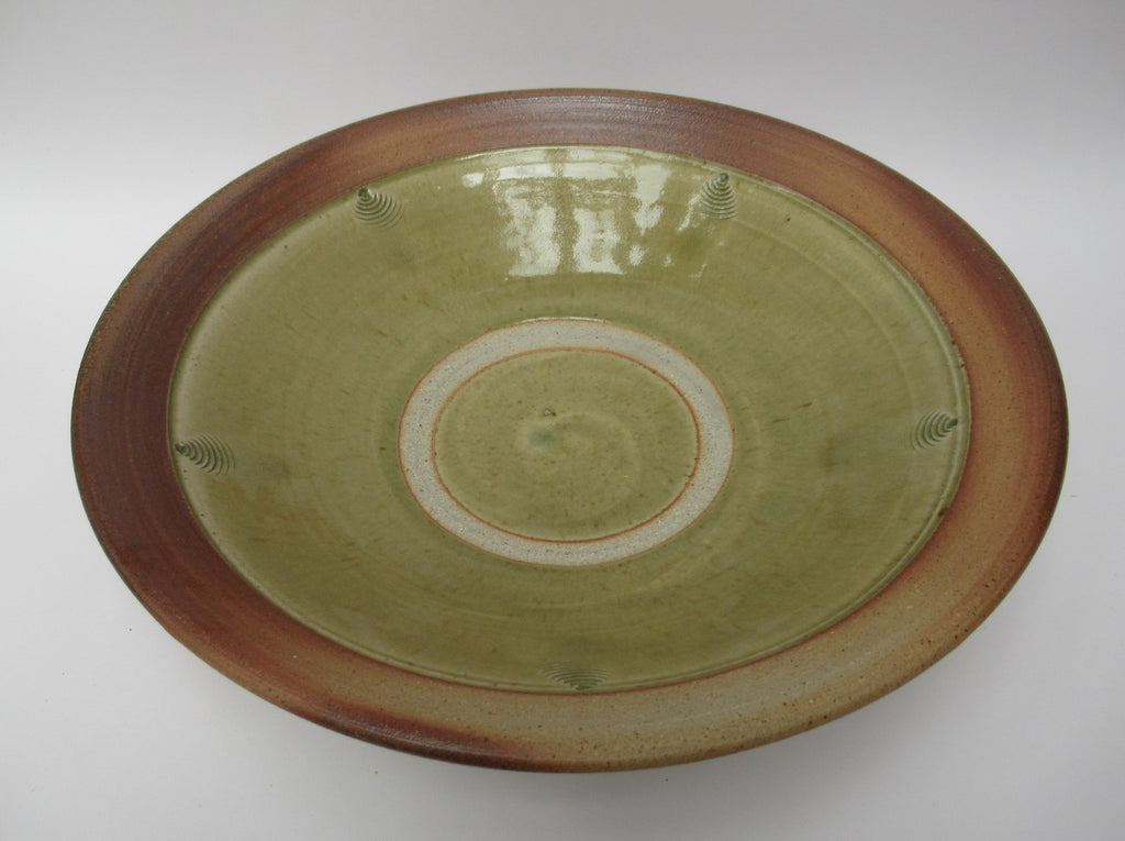 Stephen Parry, British studio pottery wood fired large stoneware bowl, c1990