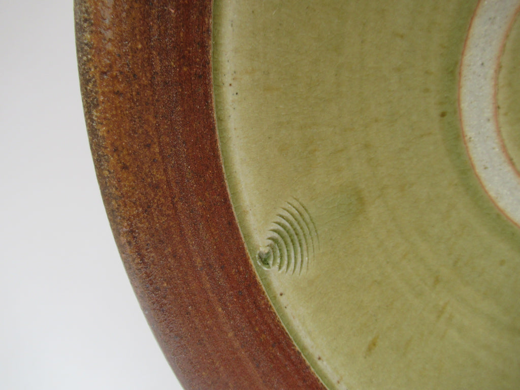 Stephen Parry, British studio pottery wood fired large stoneware bowl, c1990