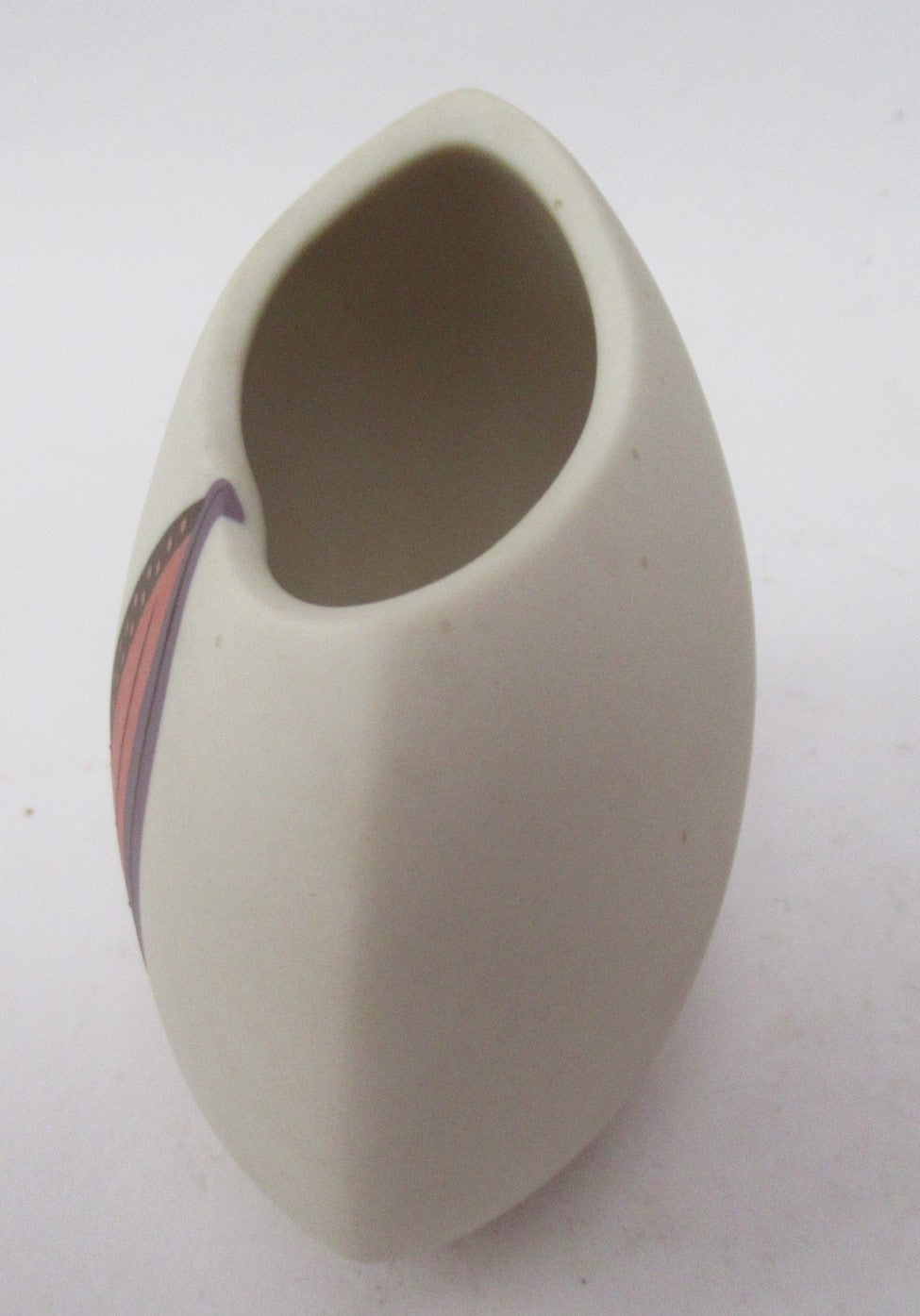 Sue Dyer, British studio pottery porcelain Mishima inlay small vessel, c2000