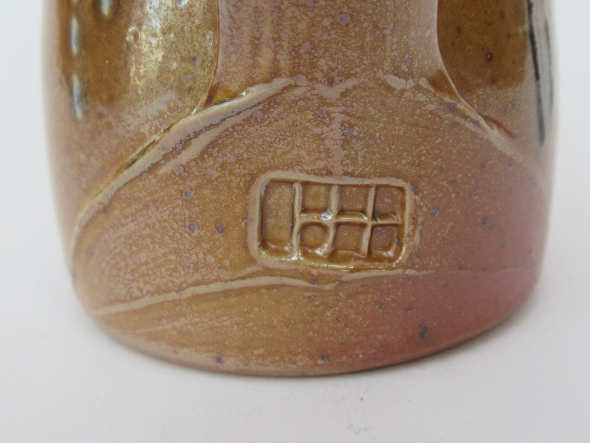 Toff Millway, British studio pottery salt glazed cream jug, c1995