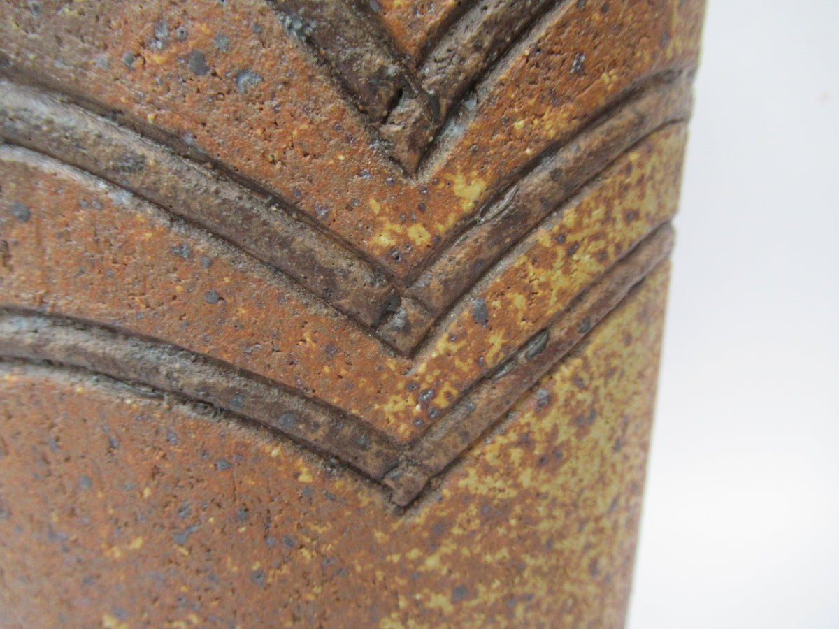 Vintage British studio pottery large stoneware jar by Geoff Townsend, c1980