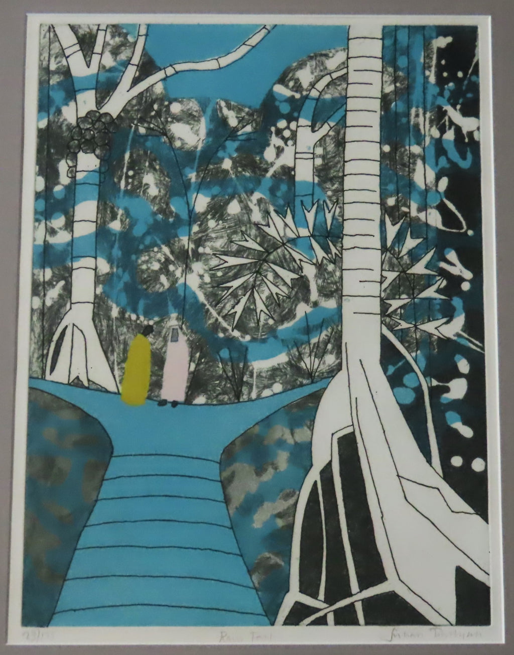 Julian Trevelyan limited edition print, Rain Forest, 1967