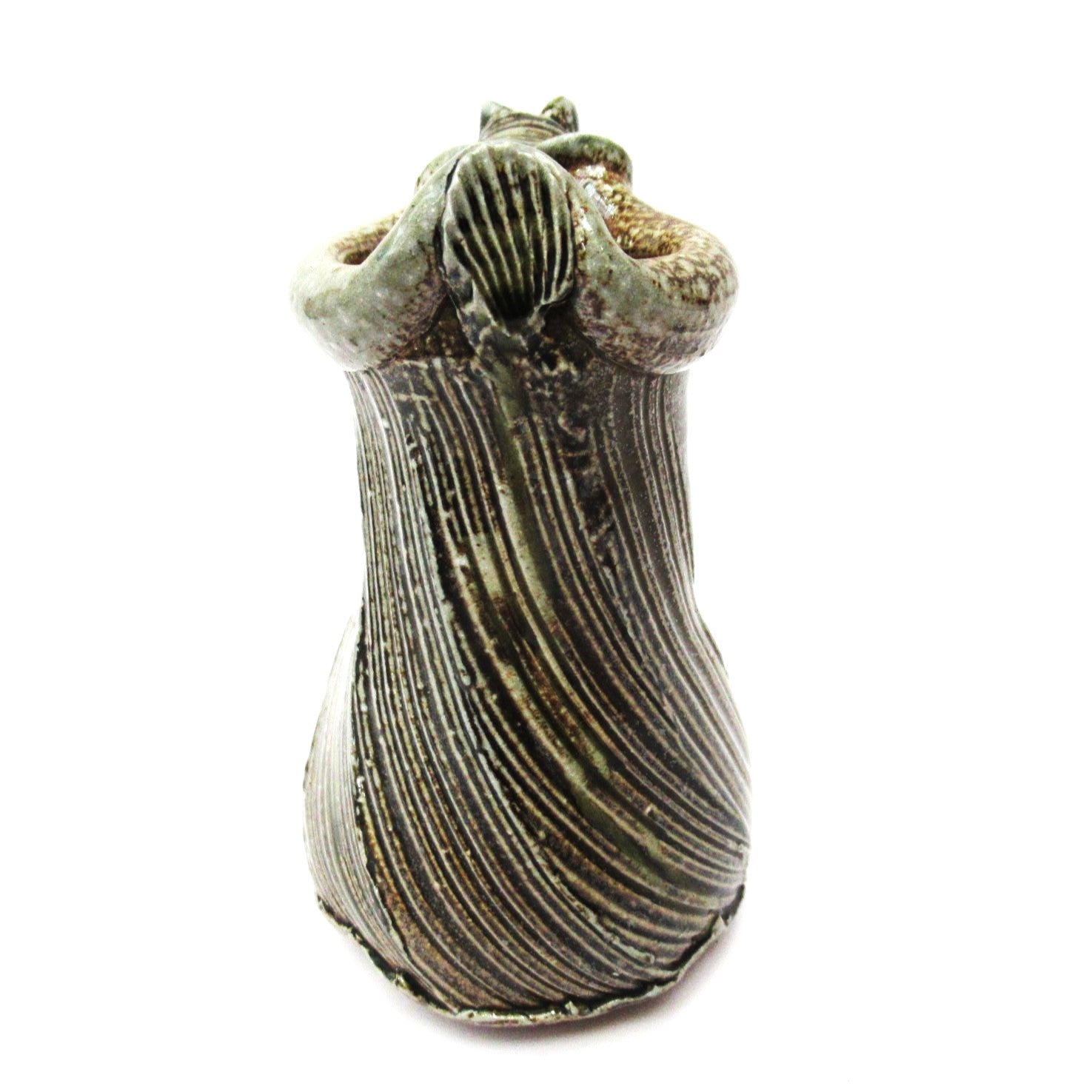 Ruthanne Tudball, British studio pottery soda glazed pouring jug, c1999