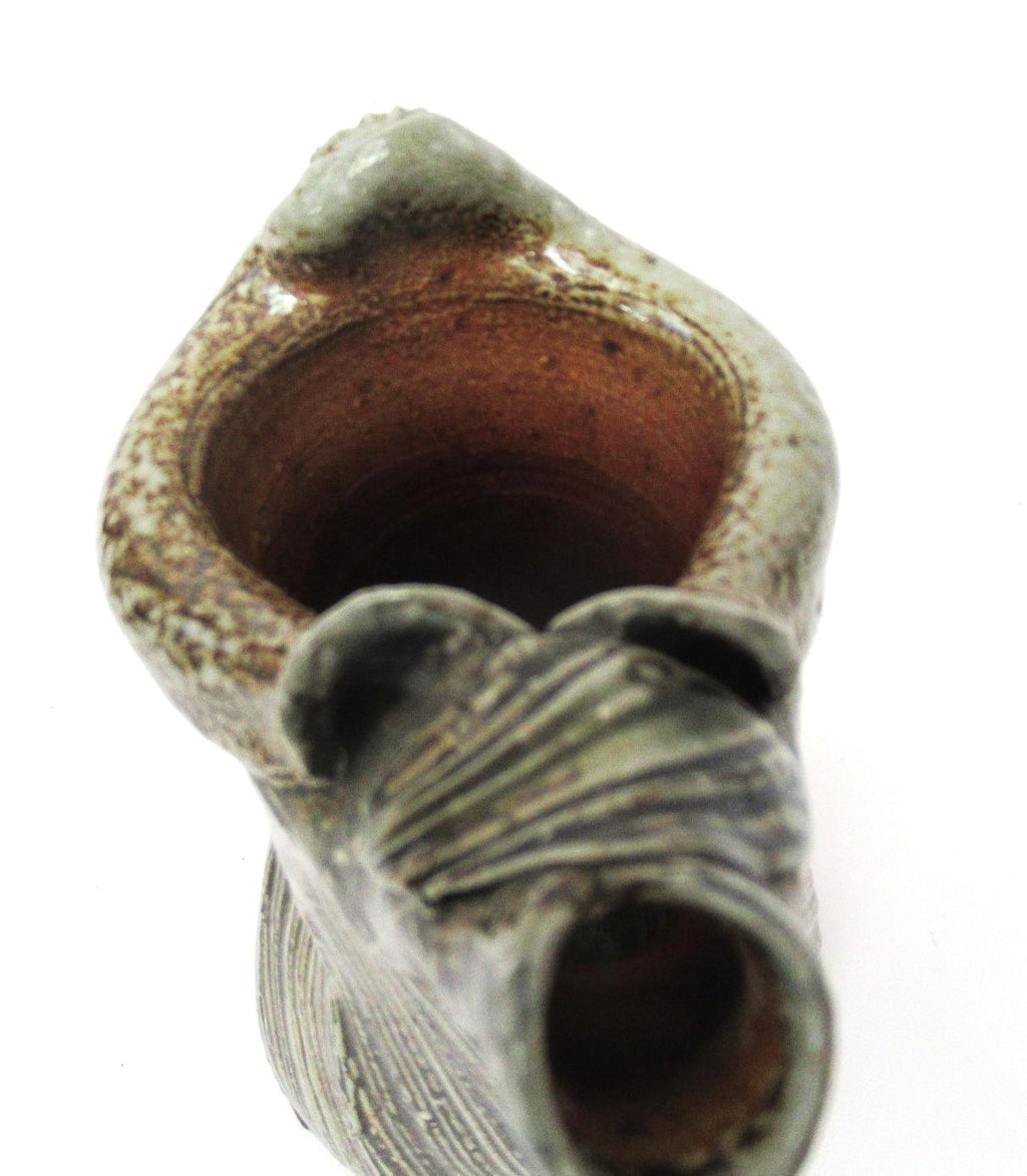 Ruthanne Tudball, British studio pottery soda glazed pouring jug, c1999