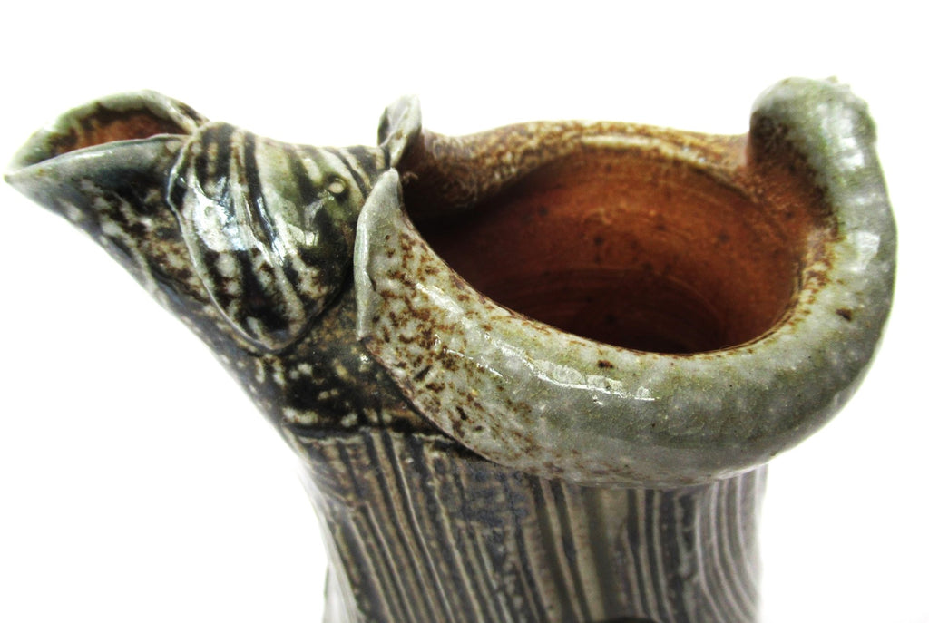 Ruthanne Tudball, British studio pottery soda glazed pouring jug, c1999