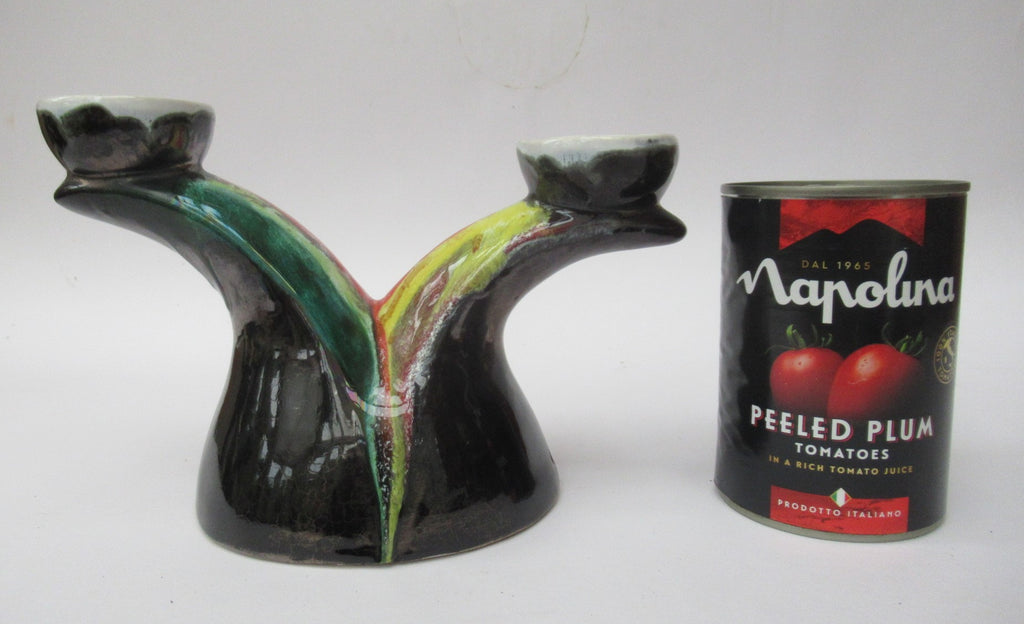 Vallauris French mid century Art Pottery c1950 pair of Candlesticks/lamp bases