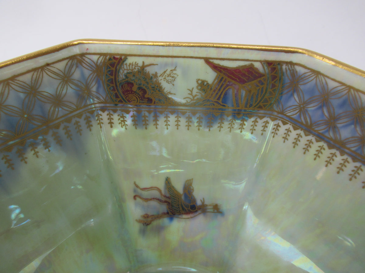 Wedgwood lustre c1925 porcelain dragon bowl, design by Daisy Makeig Jones, Z4829