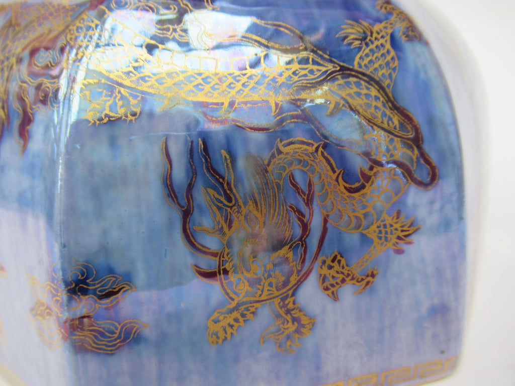 Wedgwood lustre c1925 porcelain dragon bowl, design by Daisy Makeig Jones, Z4829
