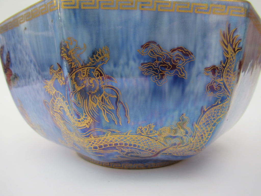 Wedgwood lustre c1925 porcelain dragon bowl, design by Daisy Makeig Jones, Z4829